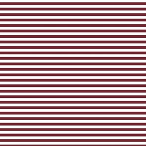 Small Red Merlot Bengal Stripe Pattern Horizontal in White