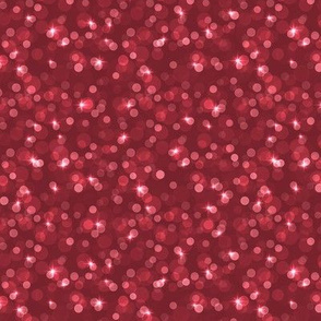 Small Sparkly Bokeh Pattern - Red Merlot Color