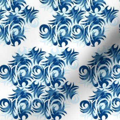 Tribal art blue pattern 