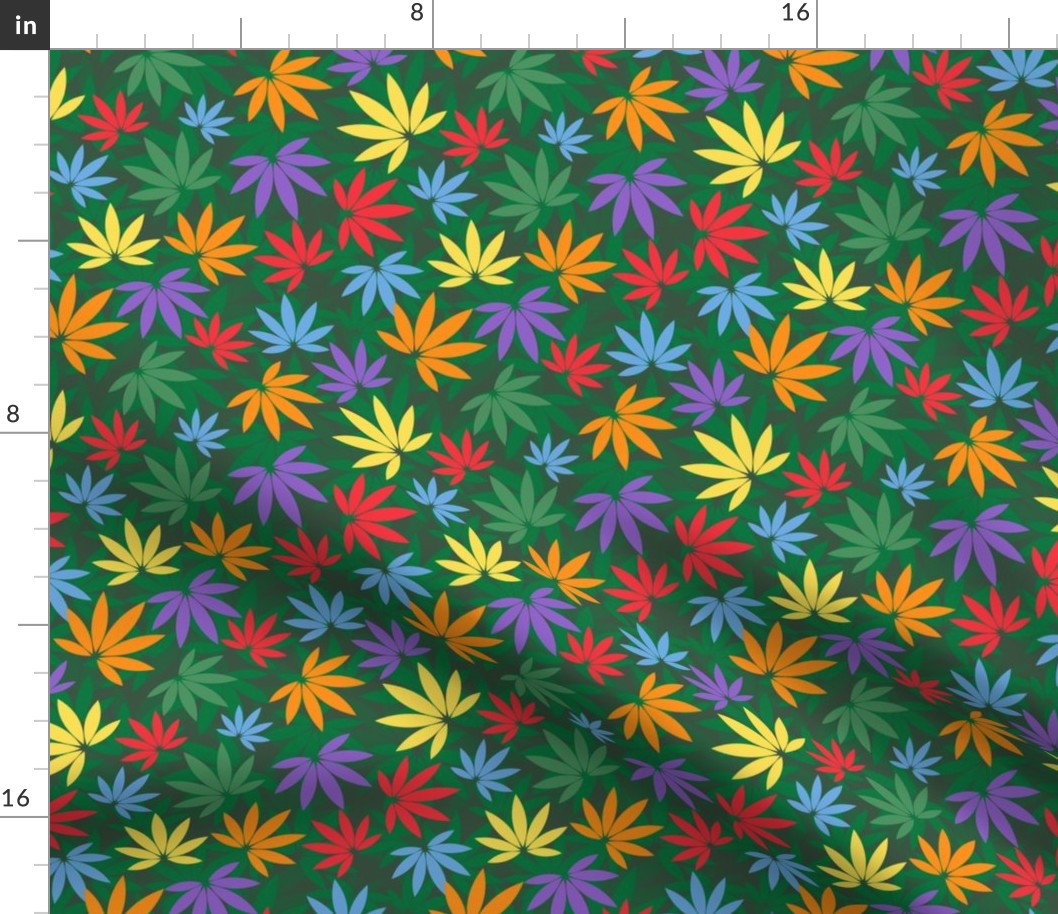 Rainbow Cannabis leaves  