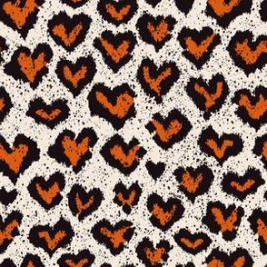 Leo orange hearts