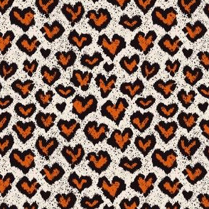 Leo orange hearts. Small scale