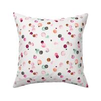 Polka dots watercolor Pink ecru  Small