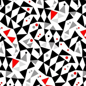 Triangle Tangle_Red/Grey/Black_Large