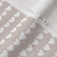 Rows of hearts minimalist boho fvalentine's Day love design latte beige white