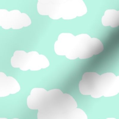 Clouds on Mint Green