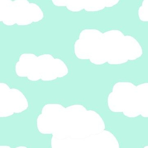 Clouds on Mint Green