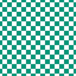 Checker Pattern - Emerald and White