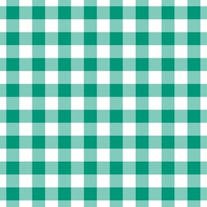 Gingham Pattern - Emerald and White