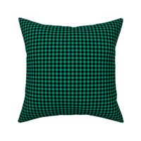 Small Gingham Pattern - Emerald and Black