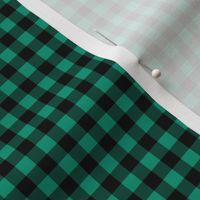 Small Gingham Pattern - Emerald and Black