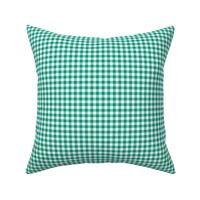 Small Gingham Pattern - Emerald and White