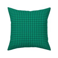 Grid Pattern - Emerald and Black