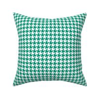 Houndstooth Pattern - Emerald and White