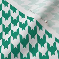 Houndstooth Pattern - Emerald and White