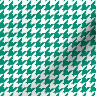 Houndstooth Pattern - Emerald and White