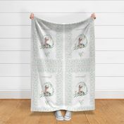 54” x 36” Ostrich TWO Blanket Panels, MINKY size panel, Wild Animal Girls Bedding, Bible Verse Blanket, FABRIC MUST be 54” or WIDER, Two 24”x36” panels per yard
