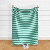 Emerald Awning Stripe Pattern Horizontal in White