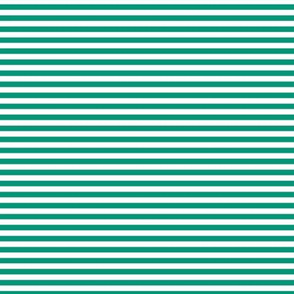 Small Emerald Bengal Stripe Pattern Horizontal in White