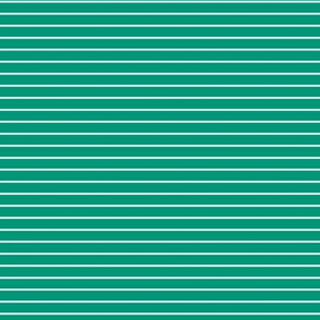 Small Emerald Pin Stripe Pattern Horizontal in White