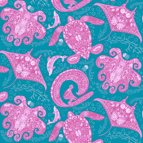 What Do You Sea? (Pink and Teal)