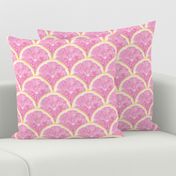 Watercolor Pink Grapefruit Slice Pattern