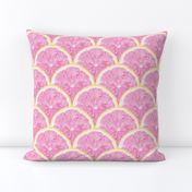 Watercolor Pink Grapefruit Slice Pattern