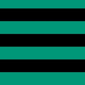 Large Emerald Awning Stripe Pattern Horizontal in Black