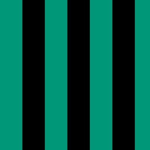 Large Emerald Awning Stripe Pattern Vertical in Black