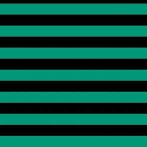 Emerald Awning Stripe Pattern Horizontal in Black