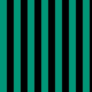 Emerald Awning Stripe Pattern Vertical in Black