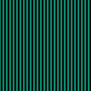 Small Emerald Bengal Stripe Pattern Vertical in Black