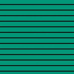 Emerald Pin Stripe Pattern Horizontal in Black