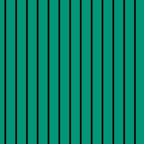 Emerald Pin Stripe Pattern Vertical in Black