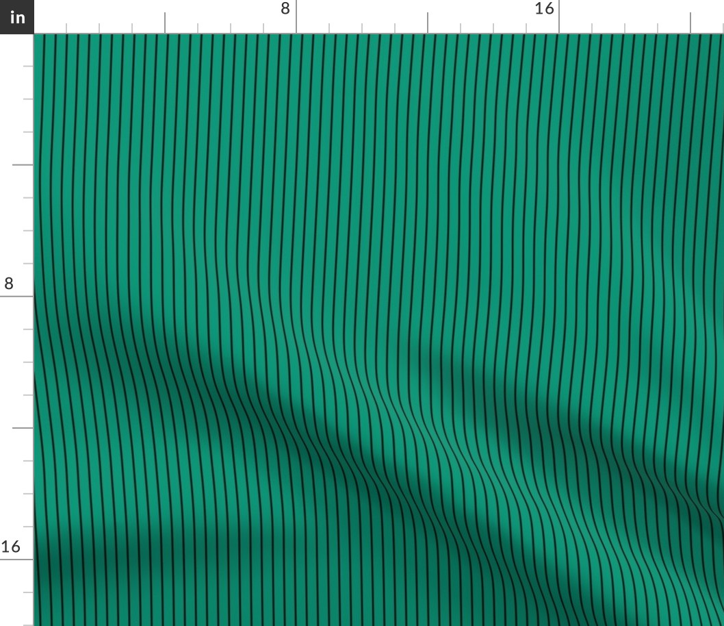Small Emerald Pin Stripe Pattern Vertical in Black