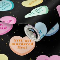 Schitt's Creek Candy Hearts - small on black