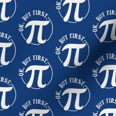 Funny Math Pun PI Symbol on Blue