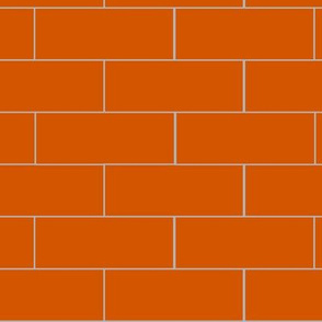 Orange bricks seamless pattern design