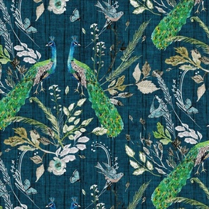 Peacock Chinoiserie (teal) LRG 