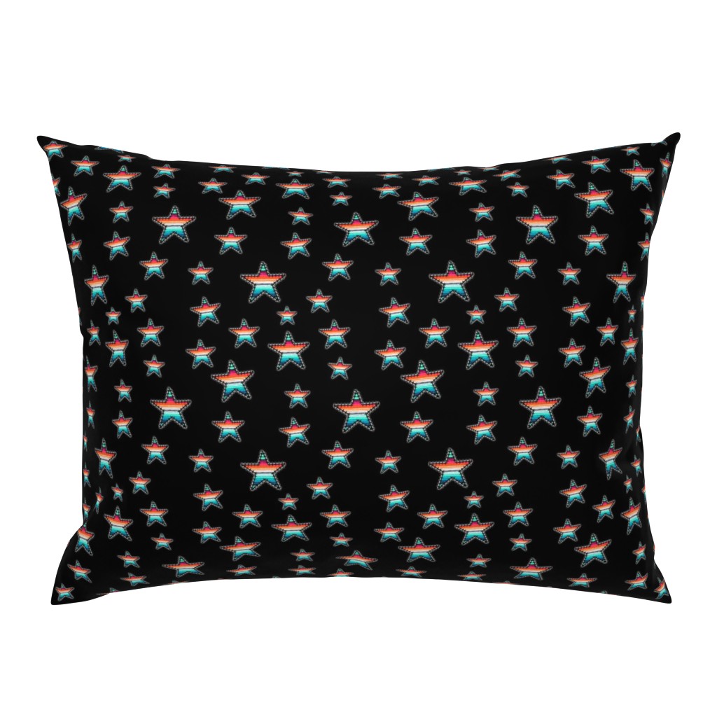 Serape and Stars Black