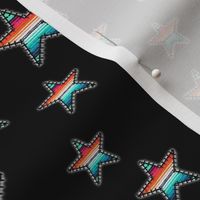 Serape and Stars Black