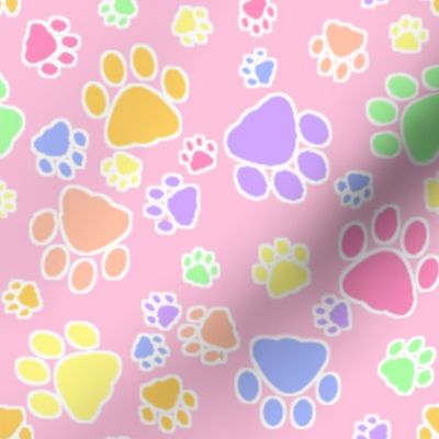 Spring Easter Pastel Bright Cat Kitten Paw