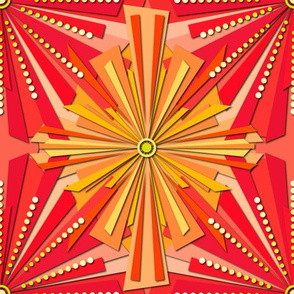 papercut starburst - red