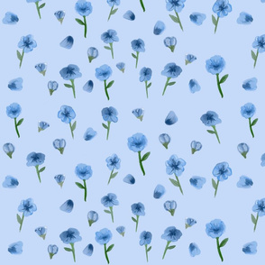 Blue poppy floral