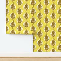 Chrysanthemum damask small yellow