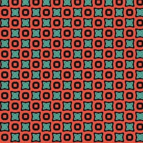 Red and Teal Squares -PT coordinate