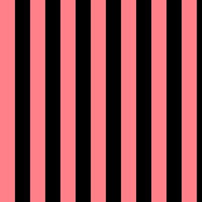 Shell Pink Awning Stripe Pattern Vertical in Black