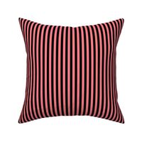 Shell Pink Bengal Stripe Pattern Vertical in Black