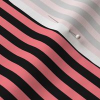 Shell Pink Bengal Stripe Pattern Vertical in Black