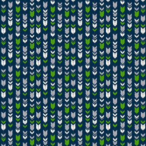 Little Arrow Feathers - 1/3 size - Seahawks green and navy